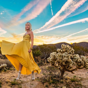 Twirling at Sunrise Joshua Tree