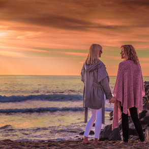 My beautiful friend Mindy and I enjoying a sunset.